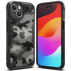 Ringke Husa pentru iPhone 15 - Ringke Fusion X Design - Camo Black 8809919309134 έως 12 άτοκες Δόσεις