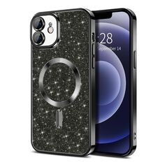 Techsuit Case for iPhone 12 - Techsuit Luxury Glitter MagSafe - Black 5949419134164 έως 12 άτοκες Δόσεις