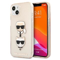 Karl Lagerfeld KLHCP13SKCTUGLGO iPhone 13 mini 5,4" złoty/gold hardcase Glitter Karl`s & Choupette 3666339028855