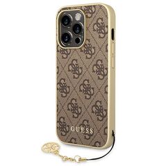 Guess GUHCP14XGF4GBR iPhone 14 Pro Max 6,7 &quot;brown / brown hardcase 4G Charms Collection 3666339094188