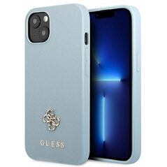 Guess GUHCP13MPS4MB iPhone 13 6.1&quot; blue/blue hardcase Saffiano 4G Small Metal Logo 3666339048013