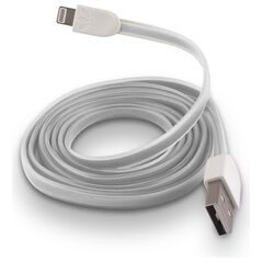 Forever cable USB - Lightning 1,0 m 1A white silicone flat 5900495319562