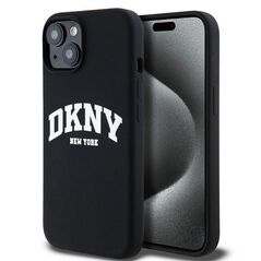 DKNY case for iPhone 15 6,1&quot; DKHMP15SSNYACH black HC Magsafe silicone w arch logo 3666339266691