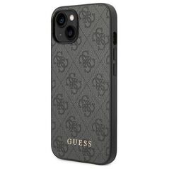 Guess case for iPhone 14 6,1&quot; GUHCP14SG4GFGR gray Basic PC/TPU 4G PU case Gold Logo 3666339094034