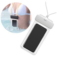 Baseus universal waterproof cover phone case (max 7.2&#39;&#39;) for swimming pool IPX8 white (ACFSD-D02) 6953156220805