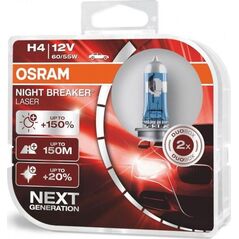 Osram Automobilinės lemputės Osram Night Breaker Laser (Next Generation) H4, 2 vnt.