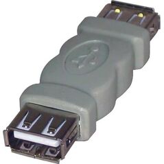 Adapter USB Logo Złączka, USB A (2.0) F-USB A (2.0) F, 0, szara, Logo - 68041