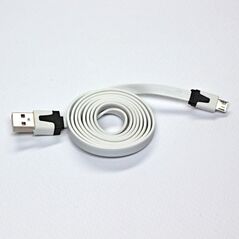 Kabel USB Logo USB-A - microUSB 1 m Biały