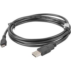 Kabel USB Lanberg USB-A - microUSB 1.8 m Czarny (CA-USBM-10CC-0018-BK)