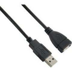 Kabel USB Lanberg USB-A - USB-A 5 m Czarny (CA-USBE-10CC-0050-BK)