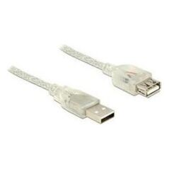 Kabel USB Lanberg USB-A - USB-A 5 m Przezroczysty (CA-USBE-12CC-0050-TR)