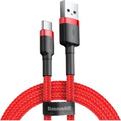 Kabel USB Baseus USB-A - USB-C 0.5 m Czerwony (CATKLF-A09)