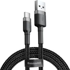 Kabel USB Baseus USB-A - USB-C 0.5 m Czarno-szary (CATKLF-AG1)