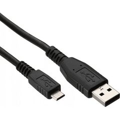 Kabel USB Logo USB-A - microUSB 1 m Czarny