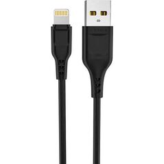 Kabel USB Denmen USB-A - Lightning 1 m Czarny (29350)