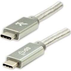 Kabel USB Logo USB-C - USB-C 1 m Biały