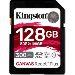 Karta Kingston Canvas React Plus SDXC 128 GB Class 10 UHS-II/U3 V90 (SDR2/128GB)