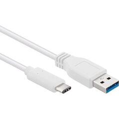 Kabel USB PremiumCord USB-A - USB-C 3 m Biały (ku31ck3w)