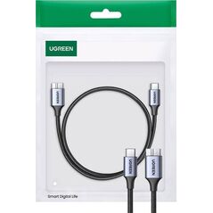 Kabel USB Ugreen USB-C - microUSB 0.5 m Szary (15231)