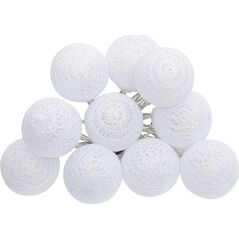 Atmosphera Girlanda LED cotton balls, 10 lampek, 165 cm, kolor biały