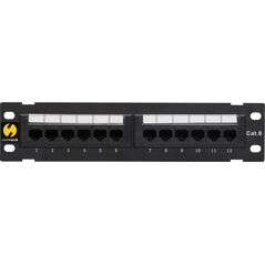 NetRack Patch panel Naścienny 10" 12-portów Kat. 6 UTP LSA ze wspornikiem (104-15)