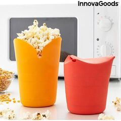 InnovaGoods Składane Silikonowe Maszynki do Popcornu Popbox InnovaGoods (2 Sztuki)