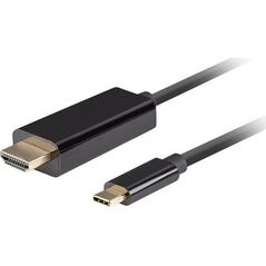 Kabel USB Lanberg USB-C - HDMI 1 m Czarny (CA-CMHD-10CU-0010-BK)