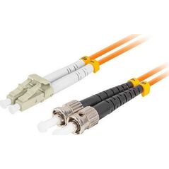 Lanberg Patchcord światłowodowy MM ST/UPC-LC/UPC DUPLEX 3.0MM OM2 50/125 LSZH 5m pomarańczowy