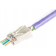 Digitus Wtyk RJ45 (8P8C) przelotowy DIGITUS kat.6 ekranowany, AWG 26-24, opakowanie 100 szt.