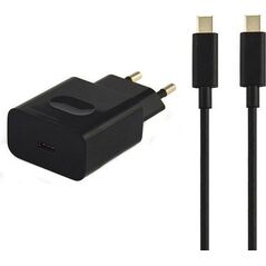 Ładowarka Vega ŁADOWARKA SIECIOWA USB TYP-C 3A CZARNA HUAWEI HW-050300E00 KABEL USB-C FAST CHARGER 3000mA PD>