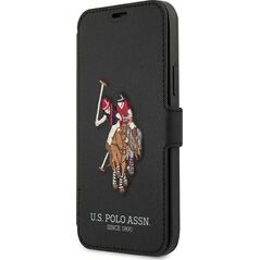 U.S. Polo Assn US Polo USFLBKP12SPUGFLBK iPhone 12 mini 5,4" czarny/black book Polo Embroidery Collection