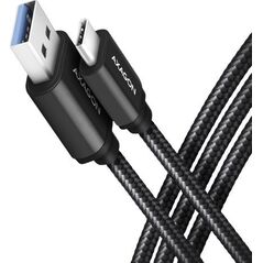 Kabel USB Axagon USB-A - USB-C 2 m Czarny (BUCM3-AM20AB)