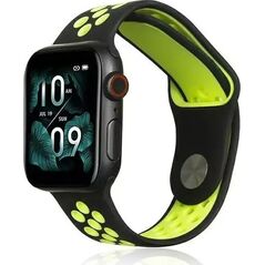 Pasek do smartwatcha Beline Sport Silicone do Apple Watch 42/44/45/49mm czarno-limonkowy black/lime