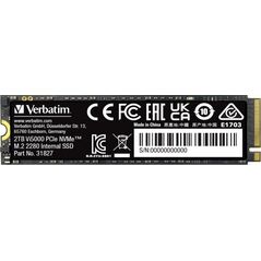 Dysk SSD Verbatim Vi5000 2TB M.2 2280 PCI-E x4 Gen4 NVMe (31827)