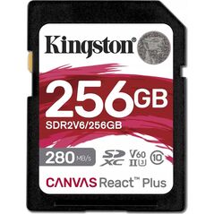 Karta Kingston Canvas React Plus SDXC 256 GB Class 10 UHS-II/U3 V60 (SDR2V6/256GB)