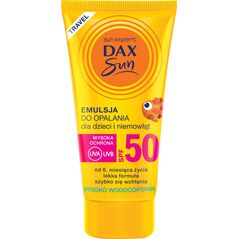 Dax Sun Emulsja do opalania dla dzieci i niemowląt SPF 50 travel, 50ml