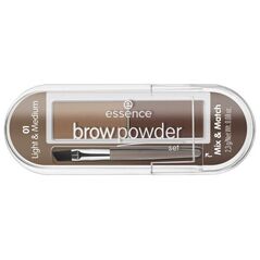 Essence Zestaw do brwi Brow Powder Set 01 Light&Medium 2,3g