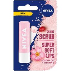 Nivea Caring Scrub Super Soft Lips pielęgnujący peeling do ust w sztyfcie Dzika Róża 4,8g