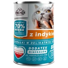 Pet Republic Frendi kawałki indyka w delikatnym sosie dla kota 400g