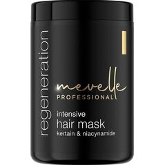 MEVELLE PROFESSIONAL_Regeneration Intensive Hair Mask maska do włosów zniszczonych, kruchych, matowych Keratin &amp| Niacynamide 900ml