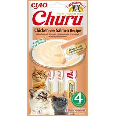 Inaba Foods Przysmak Inaba CHURU Kurczak z łososiem dla kota 4x14g