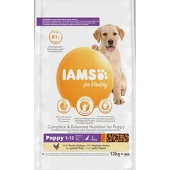 IAMS IAMS-Sucha karma for Vitality dla szczeniąt ras dużych ze świeżym kurczakiem dla szczeniąt ras dużych 12 kg