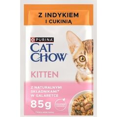 PURINA NESTLE PURINA Cat Chow kitten indyk i cukinia w galaretce - mokra karma dla kota - 4x85g