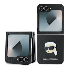 Karl Lagerfeld case for Samsung Galaxy Z Flip6 KF002199 black Saffiano Monogram 3666339322441