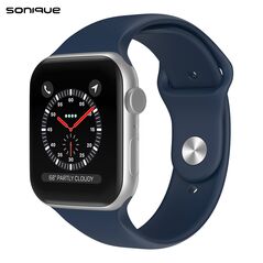 Λουράκι Σιλικόνης Soft Band Sonique για Apple Watch (38/40/41MM) Μπλε Σκούρο 5201101867942