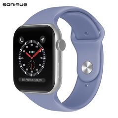 Λουράκι Σιλικόνης Soft Band Sonique για Apple Watch (38/40/41MM) Μωβ Ανοιχτό 5201101868062