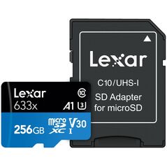 Karta Lexar 633x MicroSDXC 256 GB Class 10 UHS-I/U3 A1 V30 (LSDMI256BB633A)