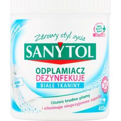 SANYTOL Odplamiacz dezynfekujący w proszku do białego SANYTOL 450g