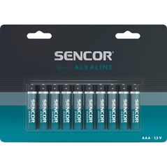 Sencor Bateria alkaliczna, AAA (LR03), AAA, 1.5V, Sencor, blistr, 10-pack