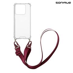 Θήκη Σιλικόνης με Strap Sonique Armor Clear Xiaomi Xiaomi 14 Μπορντώ 5201101996949